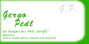 gergo pedl business card